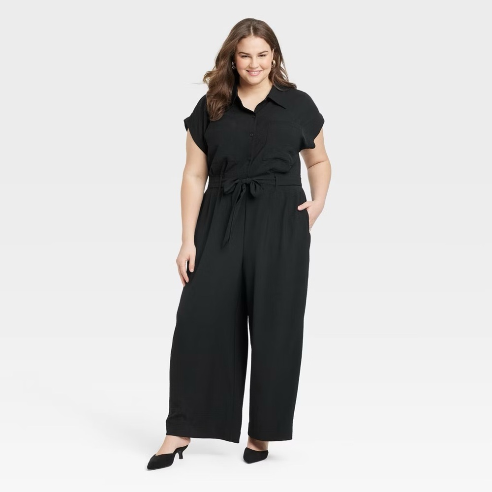 a new day Women's Elegant Black Jumpsuit
